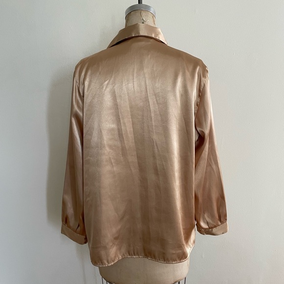 Y2k Anthony Richard gold shirt button down 14 - Picture 2 of 3
